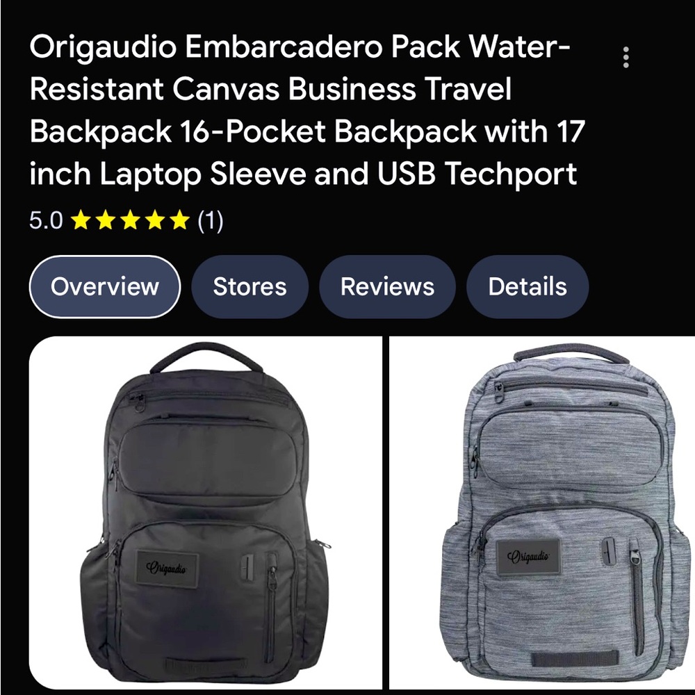 Origaudio Embarcadero Pack Backpack